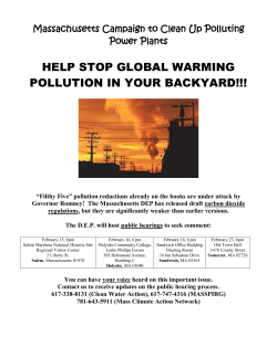 Massachusetts Campaign to Clean Up Polluting Power Plants