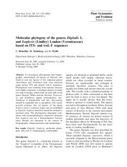Molecular phylogeny of the genera Digitalis L. and Isoplexis