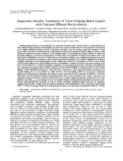 Anaerobic-Aerobic Treatment of Toxic Pulping Black Liquor with