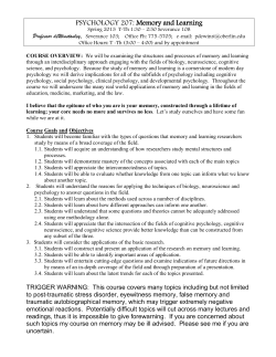 psychology 219: cognitive psychology