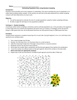 Name: Estimating Population Sizes Using Random Sampling