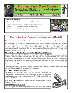 March 2016 - Michael A. Gordon, CPA, LLC.