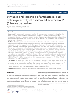Synthesis and screening of antibacterial and antifungal activity of 5
