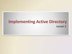 Implementing Active Directory