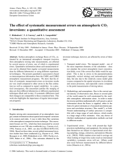 The effect of systematic measurement errors on atmospheric CO2