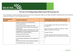 The City of York Safeguarding Children Board CSE - Yor-OK