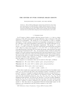 THE CENTER OF PURE COMPLEX BRAID GROUPS 1