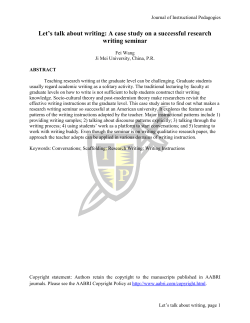 A case study on a successful research writing seminar