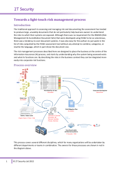 Towards a light-touch risk management process