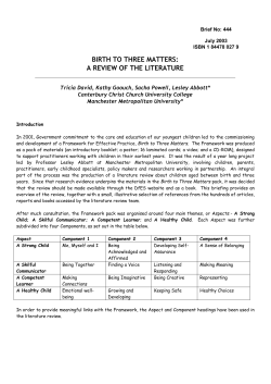 Brief No 444 - Department for Education