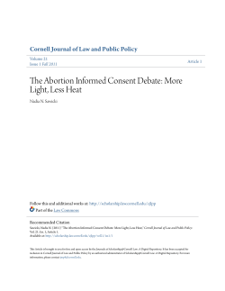 The Abortion Informed Consent Debate: More Light, Less Heat