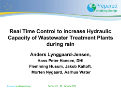 Real Time Control to increase Hydraulic Capacity of