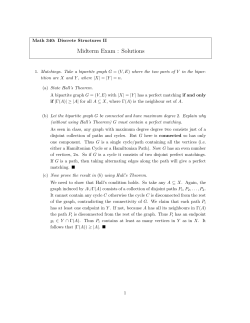 Midterm Exam : Solutions