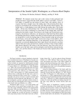 Interpretation of the Seattle Uplift, Washington, as a Passive