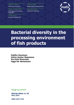 Bacterial diversity in the processing environment of fish