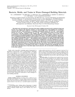 Bacteria, Molds, and Toxins in Water