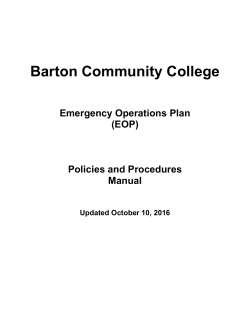 Emergency Operations Plan - Description