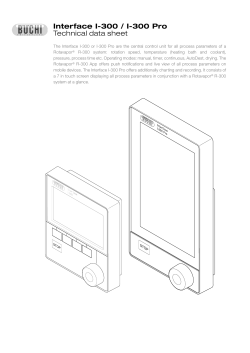 Interface I-300 / I-300 Pro Technical data sheet