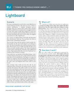 7 Things You Should Know About Lightboard