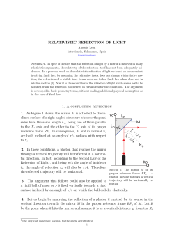 RELATIVISTIC REFLECTION OF LIGHT 1. A conflicting