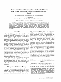 Photoelectric Atomic Absorption Cross Sections for