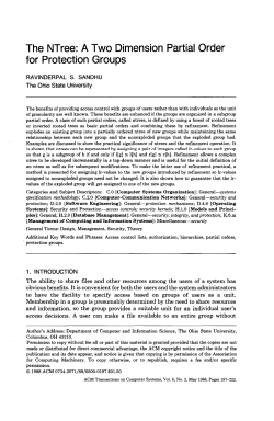The NTree: A Two Dimension Partial Order for Protection Groups