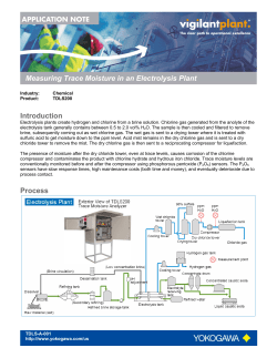 Measuring Trace Moisture in an Electrolysis Plant Introduction Process