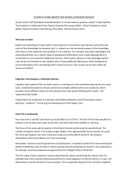 A Guide to Using Cognitive Task Analysis in Education