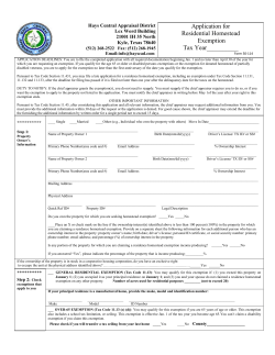 form here - Hays Central Appraisal District