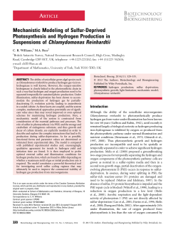 Mechanistic modeling of sulfur‐deprived photosynthesis and