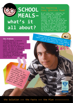 SCHOOL MEALS &ndash;
