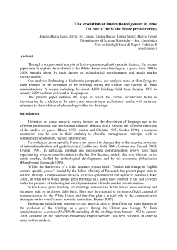 The evolution of institutional genres in time