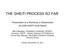 Tarkwa - The Ghana Extractive Industry Transparency Initiative