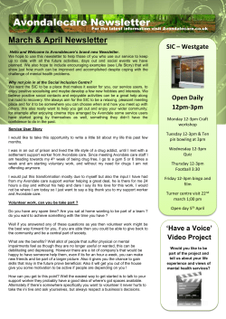 newsletter march - april