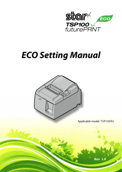 ECO Setting Manual -TSP100IIU - STAR