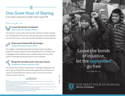 Loose the bonds of injustice, let the oppressed go free