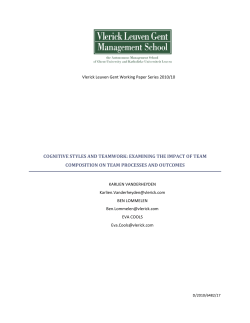 cognitive styles and teamwork