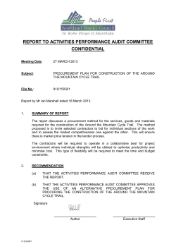 MEMORANDUM TO &laquo;CouncilorCB - Southland District Council
