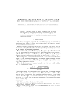 The exponential decay rate of the lower bound for the first