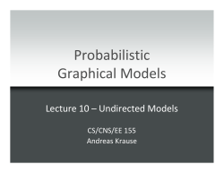Probabilistic Graphical Models