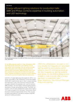 Energy-efficient lighting solutions for production halls ABB and