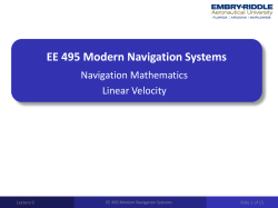 EE 495 Modern Navigation Systems