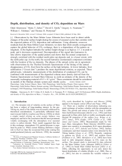 Depth, distribution, and density of CO2 deposition on Mars
