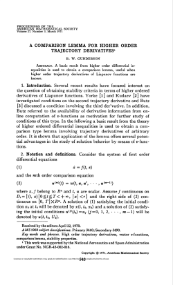A COMPARISON LEMMA FOR HIGHER ORDER