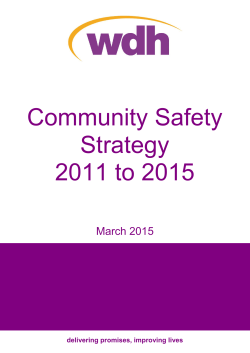 Community Safety Strategy 2011 to 2015