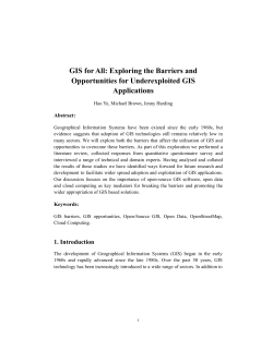 3.2 Barriers of GIS Use Identified