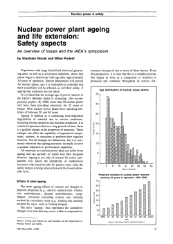 Nuclear power plant ageing and life extension