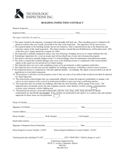 March 16, 2007 - Technologic Inspections Inc.