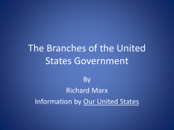The Branches of the United States Goverment