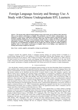 Cognitive and Metacognitive Strategy Use at the Tertiary Level
